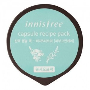 Innisfree Capsule Recipe Pack - Nutmeg & Tea Tree 水感精華膠囊面膜(榧子&茶樹) 10ml