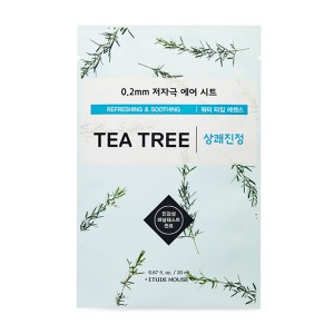ETUDE HOUSE 0.2mm Therapy Air Mask [Teatree] 超薄植物纖維面膜-茶樹   20ml